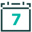 Calendar icon with the number 7