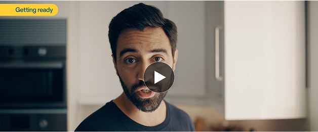 Video thumbnail of an actor portraying a HYMPAVZI™ (marstacimab-hncq) patient, explaining how to inject step by step